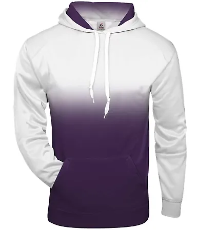 Badger Sportswear 1403 Ombre Hooded Sweatshirt Purple front view