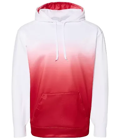 Badger Sportswear 1403 Ombre Hooded Sweatshirt Red front view