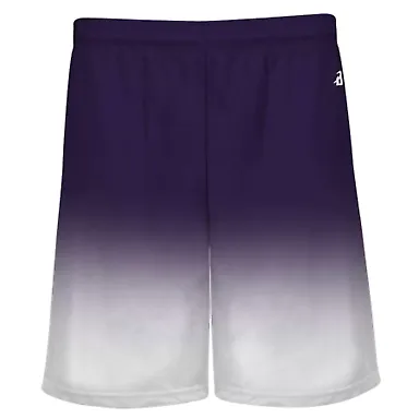 Badger Sportswear 2206 Youth Ombre Shorts Purple front view