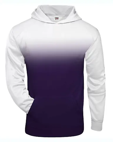 Badger Sportswear 2403 Youth Ombre Hooded Sweatshi Purple front view