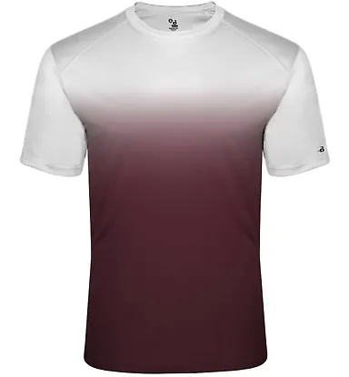 Badger Sportswear 4203 Ombre T-Shirt Maroon front view