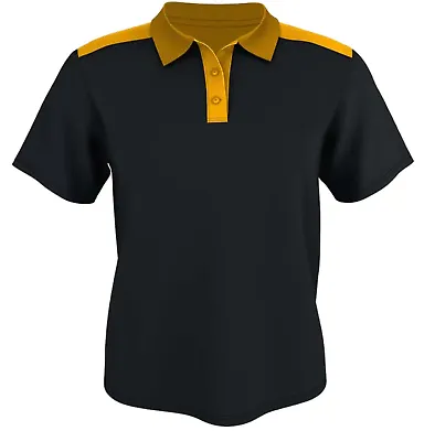 Badger Sportswear GPL6 Colorblock Gameday Basic Sp Black/ Gold front view