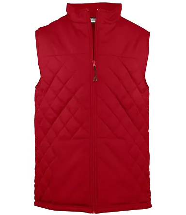 Badger Sportswear 2660 Youth Quilted Vest Red front view