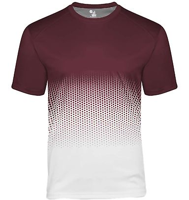 Badger Sportswear 2220 Youth Hex 2.0 T-Shirt in Maroon front view