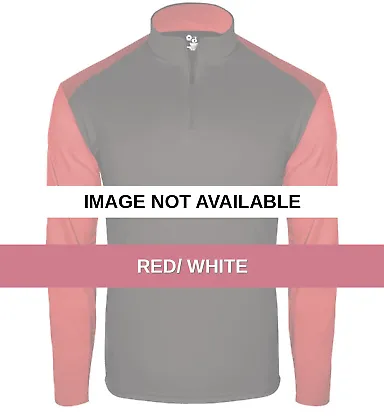 Badger Sportswear 2231 Youth Breakout Quarter-Zip  Red/ White front view