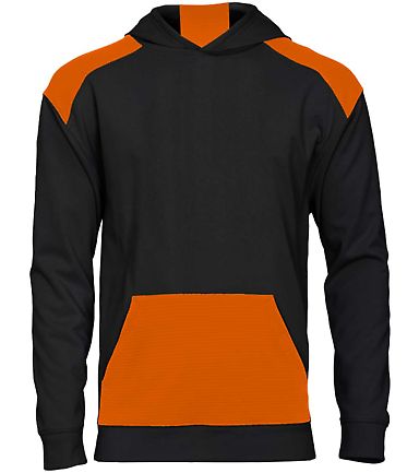 Badger Sportswear 2440 Youth Breakout Performance  in Black/ safety orange front view