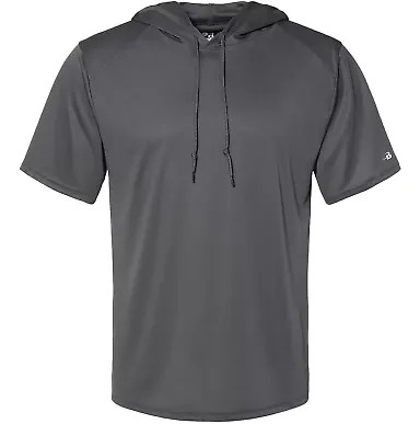 Badger Sportswear 4123 B-Core Hooded T-Shirt Graphite front view
