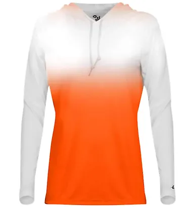 Badger Sportswear 4208 Women's Ombre Long Sleeve H Burnt Orange front view