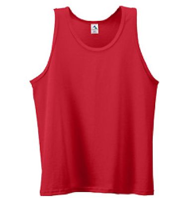 Augusta Sportswear 181 YOUTH POLY/COTTON ATHLETIC  in Red front view