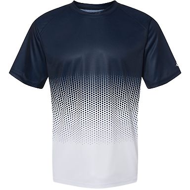 Badger Sportswear 4220 Hex 2.0 T-Shirt in Navy front view