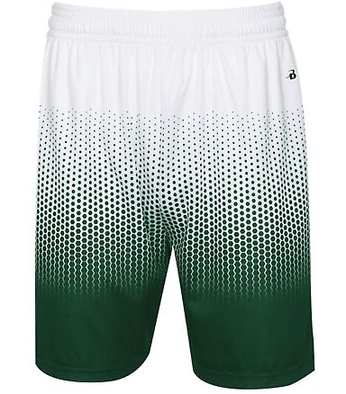 Badger Sportswear 4221 Hex 2.0 Shorts in Forest front view
