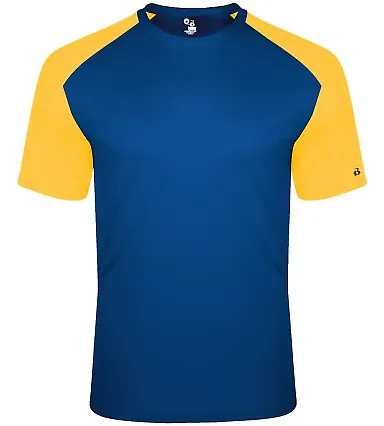 Badger Sportswear 4230 Breakout T-Shirt in Royal/ gold front view