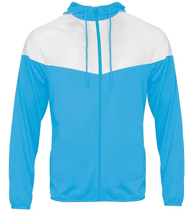 Badger Sportswear 7722 Spirit Outer-Core Jacket in Columbia blue/ white front view