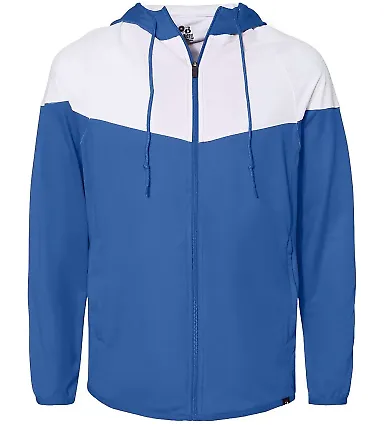 Badger Sportswear 7722 Spirit Outer-Core Jacket in Royal/ white front view