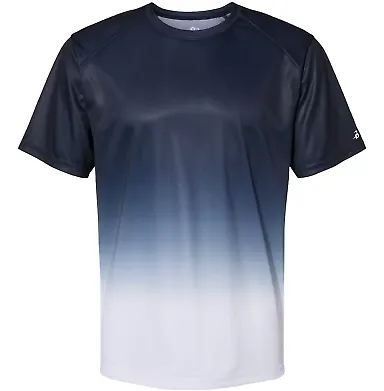 Badger Sportswear 4209 Reverse Ombre T-Shirt Navy front view