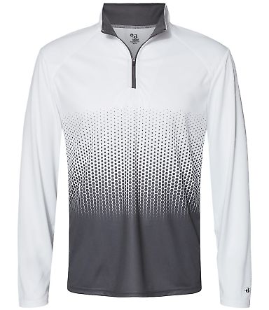 Badger Sportswear 4222 Hex 2.0 Quarter Zip Pullove in Graphite front view