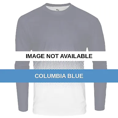 Badger Sportswear 4224 Hex 2.0 Long Sleeve T-Shirt Columbia Blue front view
