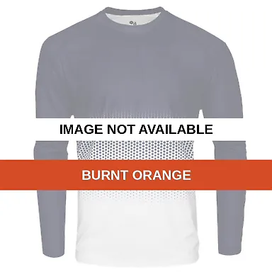 Badger Sportswear 4224 Hex 2.0 Long Sleeve T-Shirt Burnt Orange front view