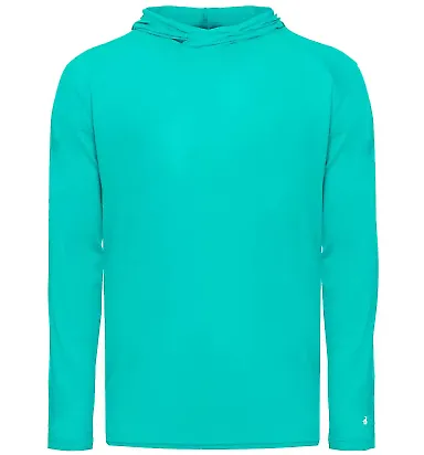 Badger Sportswear 2905 Youth Tri-Blend Surplice Ho in Turquoise front view