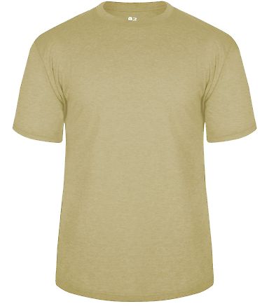 Badger Sportswear 2940 Youth Triblend T-Shirt in Vegas gold heather front view