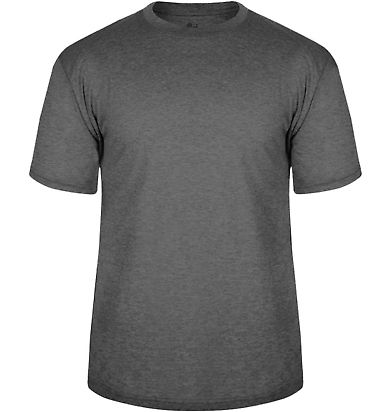 Badger Sportswear 2940 Youth Triblend T-Shirt in Graphite heather front view