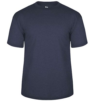 Badger Sportswear 2940 Youth Triblend T-Shirt in Navy front view