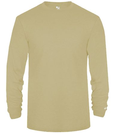 Badger Sportswear 2944 Youth Triblend Long Sleeve  in Vegas gold heather front view
