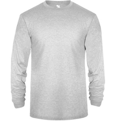 Badger Sportswear 2944 Youth Triblend Long Sleeve  in Oxford front view