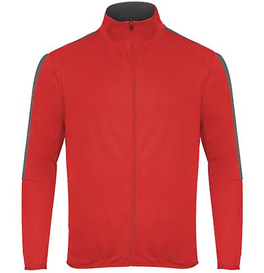 Badger Sportswear 2721 Youth Blitz Outer-Core Jack in Red/ graphite front view