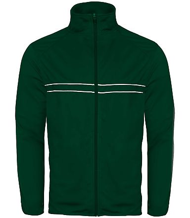 Badger Sportswear 7723 Wired Outer-Core Jacket in Forest/ white front view