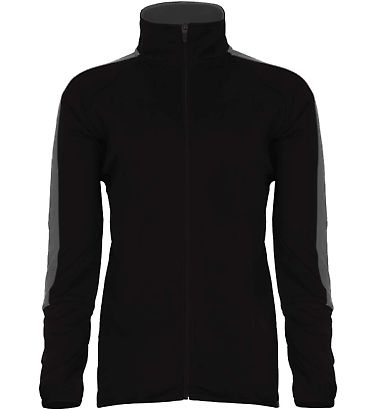 Badger Sportswear 7921 Women's Blitz Outer-Core Ja in Black/ graphite front view