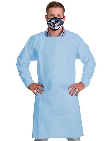 Badger Sportswear G0036S Level 1 Disposable Isolat Medical Blue front view