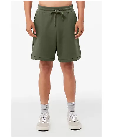 Bella + Canvas 3724 FWD Fashion Unisex Short in Military green front view