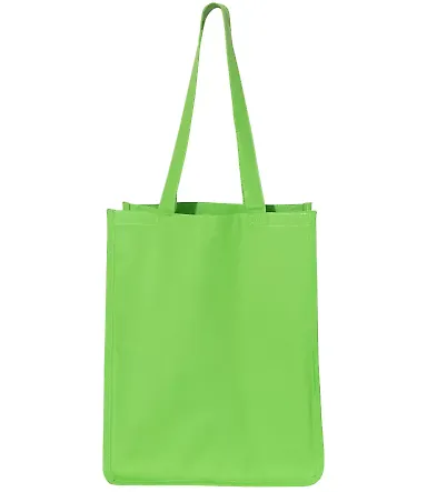 Q-Tees Q125400 27L Jumbo Shopping Bag Lime front view