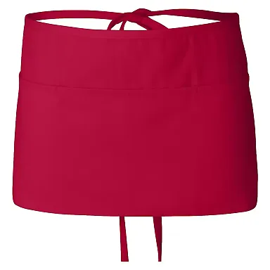 Q-Tees Q2115 Waist Apron with Pockets Red front view