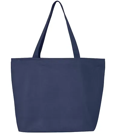 Q-Tees Q611 25L Zippered Tote Navy front view