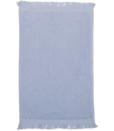 Q-Tees T100 Fringed Fingertip Towel Light Blue front view