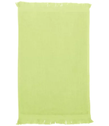 Q-Tees T100 Fringed Fingertip Towel Lime front view