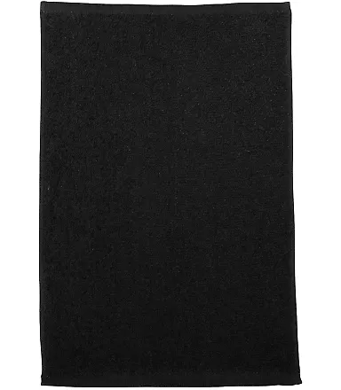 Q-Tees T18 Budget Rally Towel Black front view