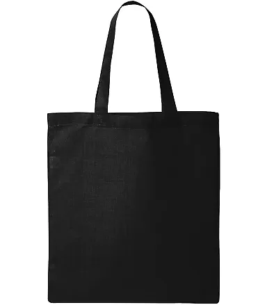 Q-Tees QTB Economical Tote in Black front view