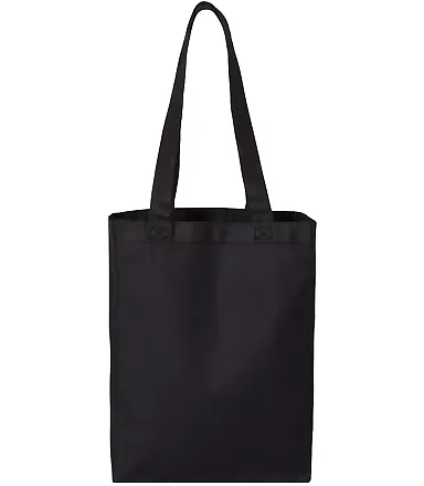 Q-Tees Q1000 12L Gussetted Shopping Bag Black front view