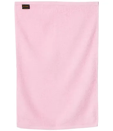 Q-Tees T200 Hemmed Hand Towel Light Pink front view