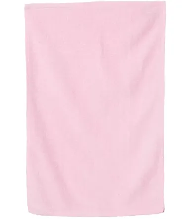 Q-Tees T200 Hemmed Hand Towel Light Pink front view