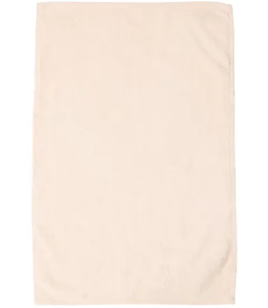 Q-Tees T200 Hemmed Hand Towel Natural front view