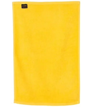 Q-Tees T200 Hemmed Hand Towel Yellow front view