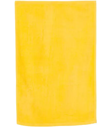 Q-Tees T200 Hemmed Hand Towel Yellow front view