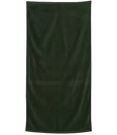 Q-Tees QV3060 Velour Beach Towel in Forest front view