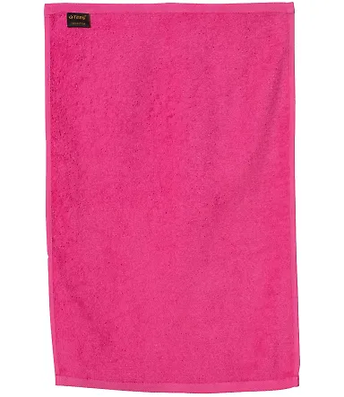 Q-Tees T300 Deluxe Hemmed Hand Towel Hot Pink front view