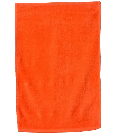 Q-Tees T300 Deluxe Hemmed Hand Towel Orange front view