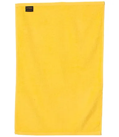 Q-Tees T300 Deluxe Hemmed Hand Towel Yellow front view